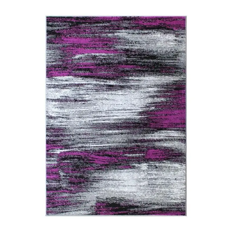 Flash Furniture Rylan Gatherion 6' x 9' Violet Scraped Design Area Rug - Olefin Rug Jute Backing - Living Room, ...