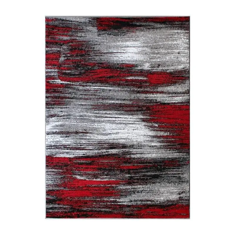 Flash Furniture Rylan Gatherion 8' x 10' Fire Red Scraped Design Area Rug - Olefin Rug Jute Backing - Living Roo...