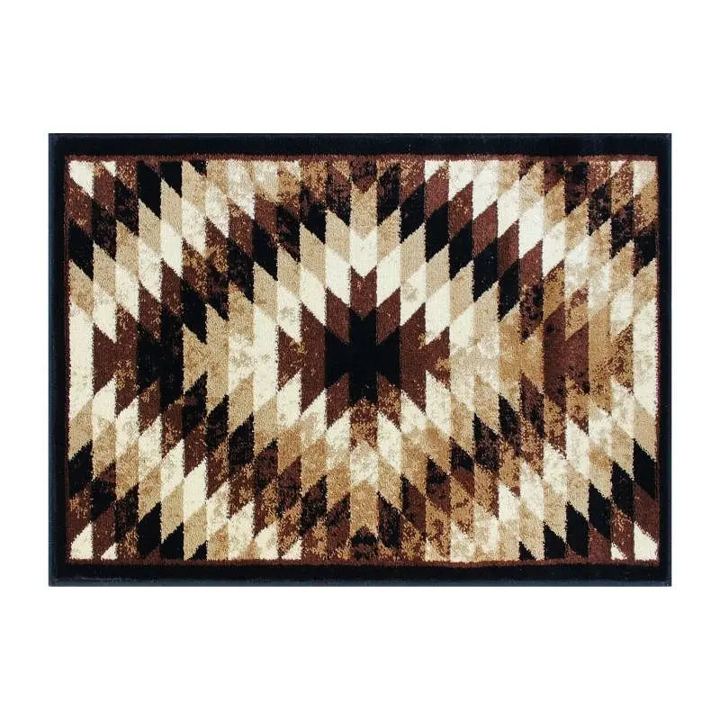 Flash Furniture Teagan Gatherion Southwestern 2' x 3' Brown Area Rug - Olefin Rug Jute Backing - Entryway, Livin...
