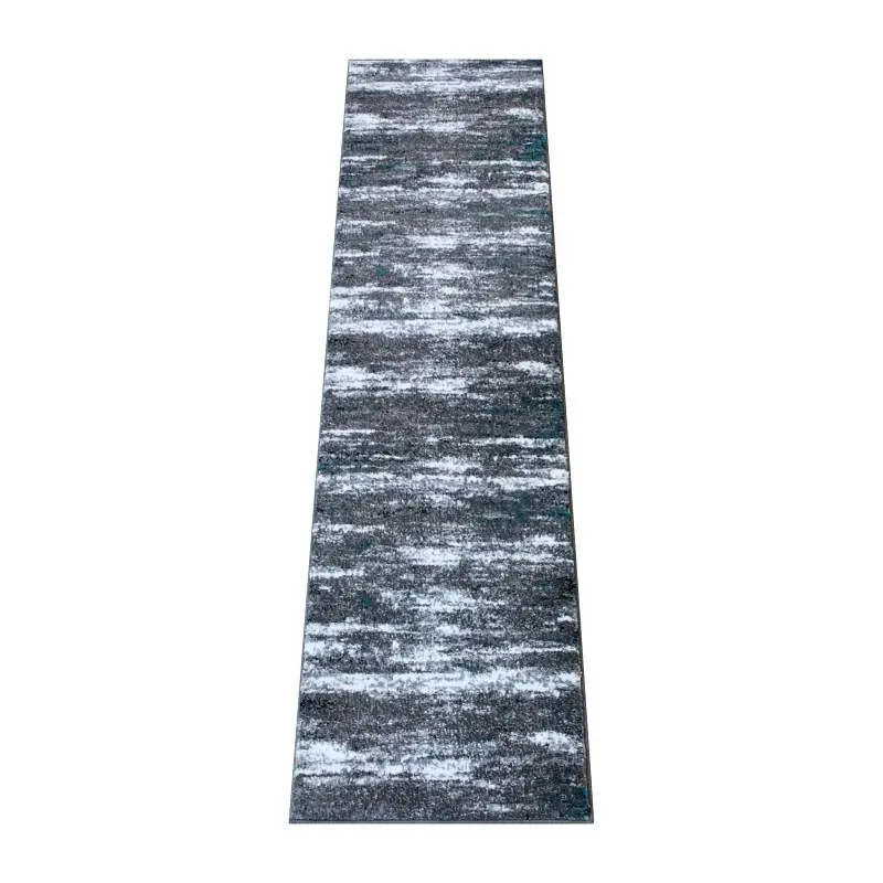 Flash Original Furniture Marian Gatherion 2' x 7' Distressed Turquoise Olefin Area Rug Jute Backing Entryway, Li...