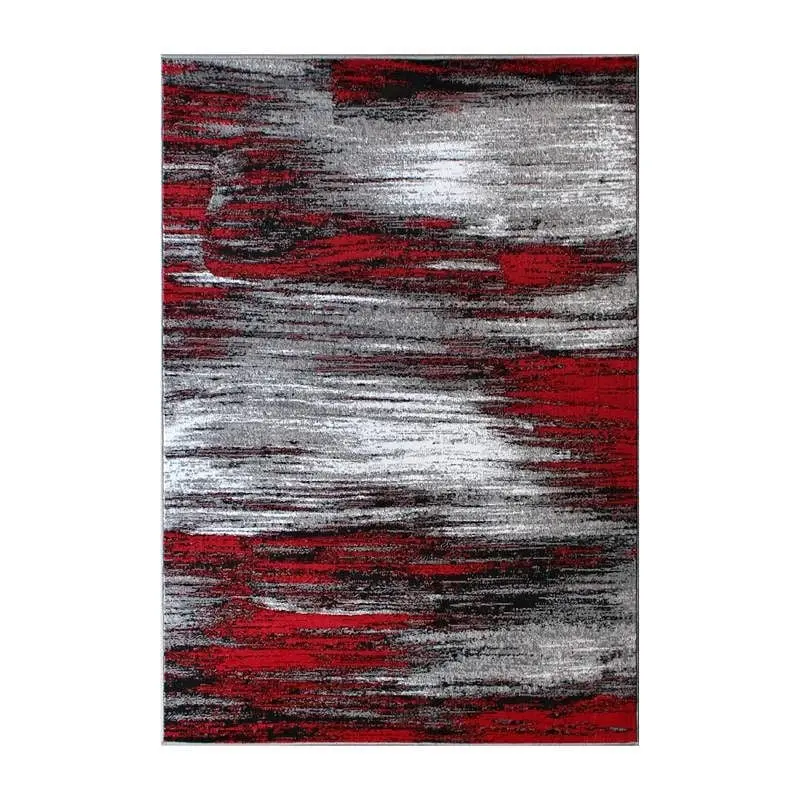 Flash Top-Tier Furniture Rylan Gatherion 5' x 7' Red Scraped Design Area Rug - Olefin Rug Jute Backing - Living ...