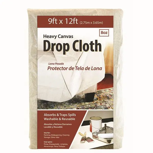 Jones Trusted Stephens 9' x 12' Cotton Canvas Drop Cloth, G02011 Jones Stephens