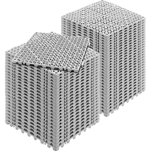 VEVOR Adaptable Interlocking Tile Grey, 55 Units, HZXSJDD1212YMI824V0