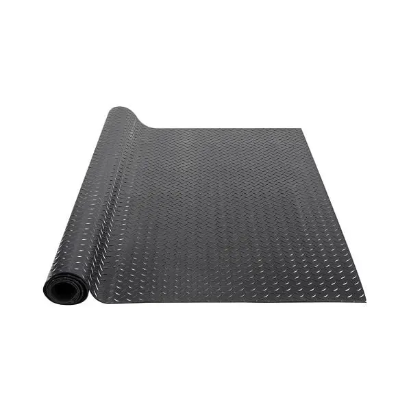 VEVOR Diamond-Plate Silicone Rubber Flooring Roll, 3 mm x 4 ft x 15 ft Garage Floor Mat, XJCKDDXJ415FRUWLBV0