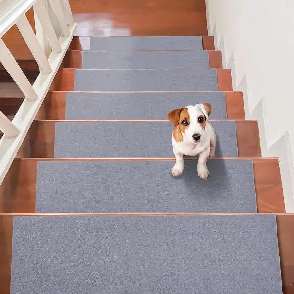 VEVOR Eco-Friendly Stair Treads, Stairs Carpet Non Slip 8" x 30", Gray, LTFHDCSTPR308KZ04V0