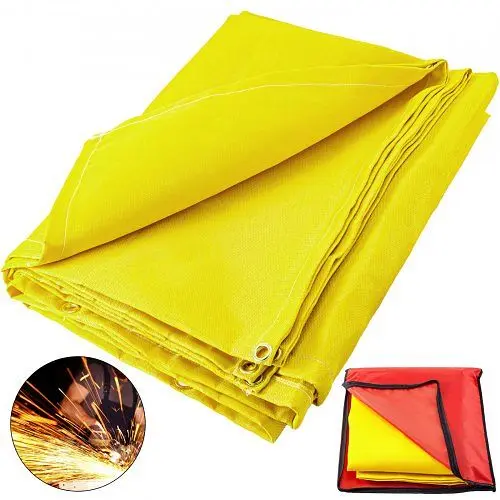 VEVOR Hardened Welding Blanket Fiberglass Blanket 6 X 10 ft Fire Retardant Blanket Golden, HT6X10GD000000001V0
