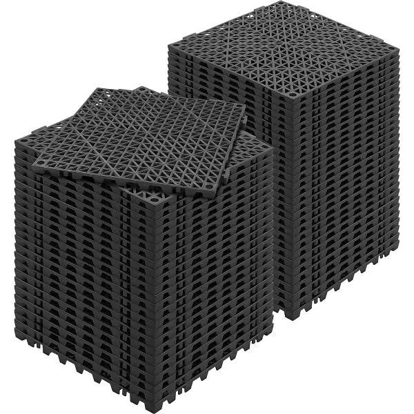 VEVOR Interlocking Tile Midnight Black, 55 Pieces, HZXSJDD1212YJT8W2V0