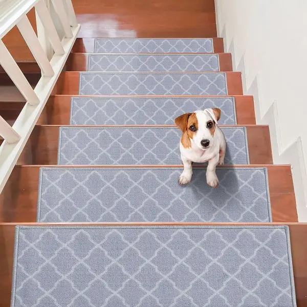 VEVOR Reliable Stair Treads, Stairs Carpet Non Slip 9" x 28", Light Graphite, LTFHDSSTPE289DKW5V0