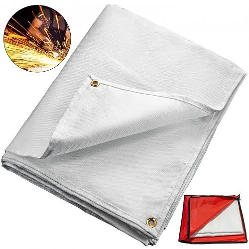 VEVOR Safe Welding Blanket Fiberglass Blanket 8 X 10 ft Fire Retardant Blanket White, HT8X10BS000000001V0