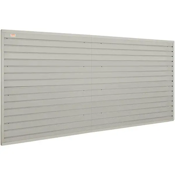 VEVOR Serrated Slatwall Panels, 4 ft x 1 ft Charcoal Garage Wall Panels 12"H x 48"L, 8 Panels, BTQBPVCF32SQVVR4BV0