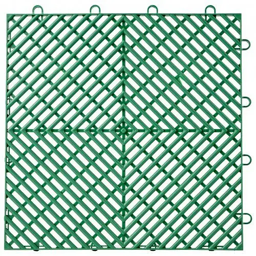 VEVOR Smooth-Operating Interlocking Garage Floor Tiles 12x12x0.5Inch 55 Pieces Deck Tile Green, DJHZX55PGN0000001V0