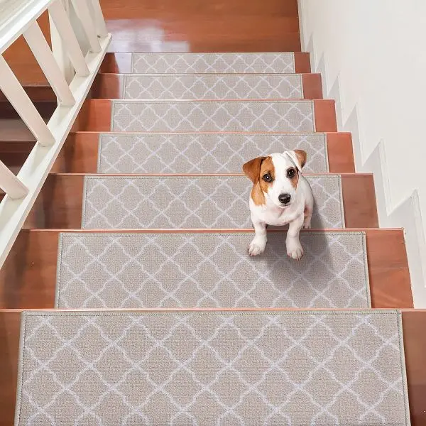 VEVOR Stair Treads, Stairs Carpet Non Slip 9" x 28", Light Brown, LTFHDSSTPE289PNPKV0