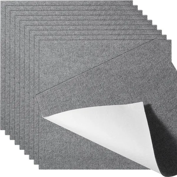 VEVOR Unique Carpet Tiles Peel & Stick, 24” x 24” Squares Self Adhesive Carpet Floor Tile, Soft Padded Carpet Tile...