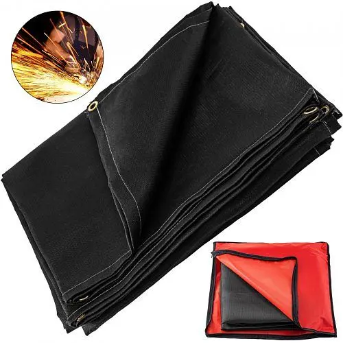 VEVOR Welding Blanket Fiberglass Blanket 10 X 10 ft Fire Retardant Blanket Midnight Black, HT10X10HS00000001V0