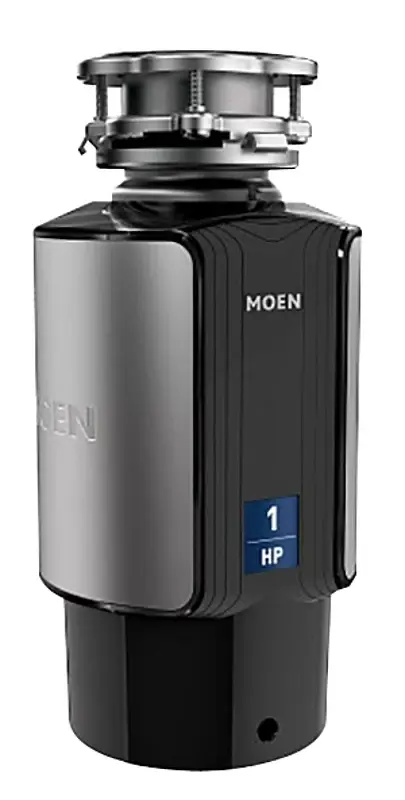 Moen EX Series EX100C Garbage Disposal, 1 hp Motor, 115 V, Polymer/Stainless Metal, 10 year Limited Warranty