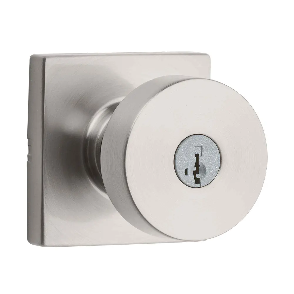 Cambie Keyed Door Handle, Satin Nickel Corrosion Resistant