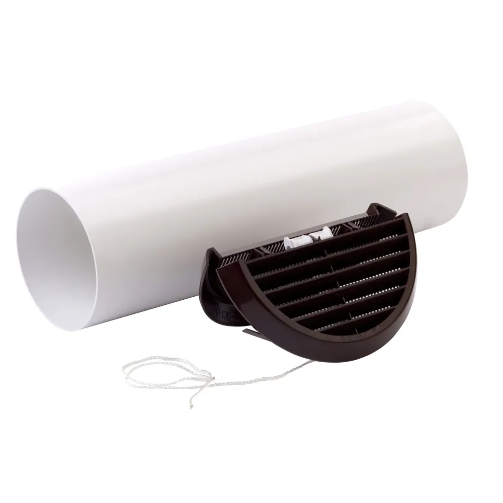 Xpelair SSWKBR Simply Silent Wall Kit Cocoa, Round/White