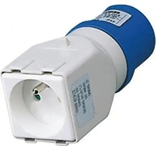 GFCI Protected Gewiss GW64204 Socket-Outlet Residential Apply, IP44, 2P+E Pole, 230V, 16 , 50 Hz/60 Hz