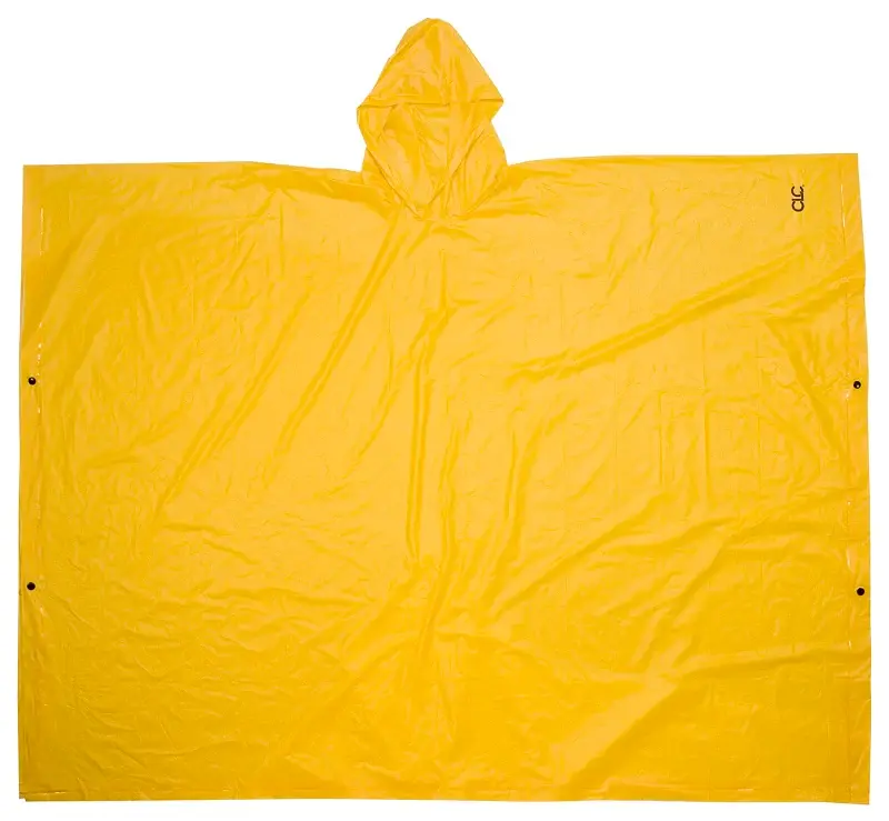 CLC CLIMATE GEAR Series R10410 Poncho, L, PVC, Amber, Attached Collar