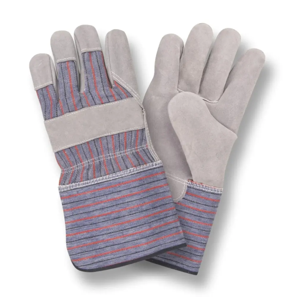 CORDOVA 7240- Work Glove Leather Palm, Duck cloth Back, Gauntlet Cuff