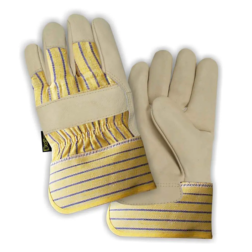 Full Grain Cowhide Leather Gloves One-Piece Palms, One Size