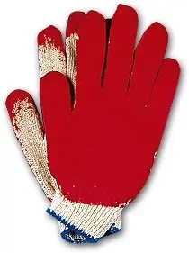 RED PALM POLYESTER KNIT GLOVES 10 PR. size M