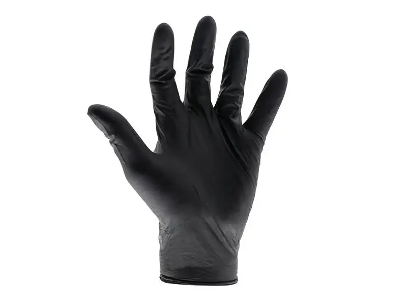 Scan Black Professional Nitrile Disposable Gloves Large (Box 100)