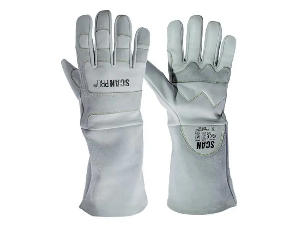 Scan Premium Leather Welding Gloves - L (Size 9)