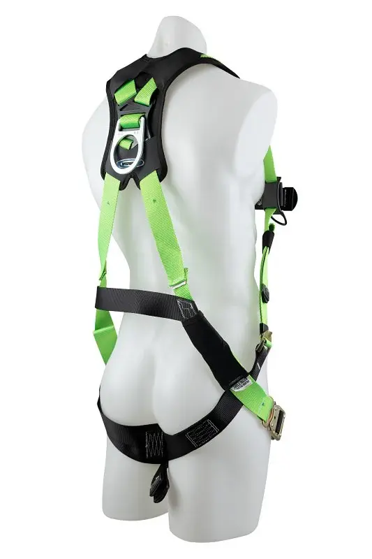 Werner H5130 Series H513002W Harness, One-Size, Polyester-based Webbing, Safety Green