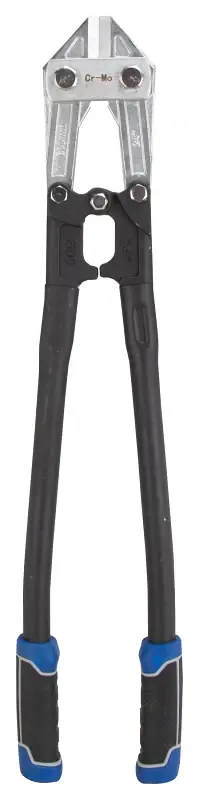 Vulcan JL-WD-0624 Bolt Cutter, 8 mm Cutting Capacity, Chrome-Molybdenum Reinforced Jaw, 24 OAL, Black/Blue Handle