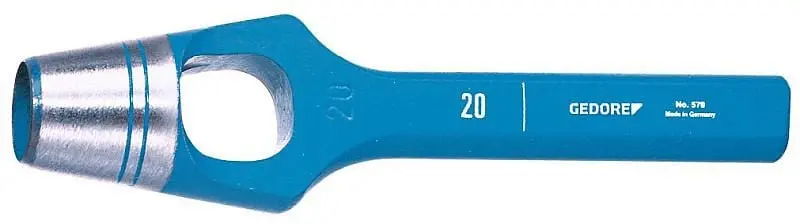 GEDORE High-Performance Arc punch soft materials, Ø 15 mm, Silicone Rubber leather ginquireets fabric, Round, 140 mm long...