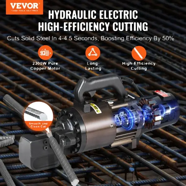 VEVOR 2300W Electric Hydraulic Rebar Cutter Cutting up to 1.26 Inch 5-32mm, GJQDJLHJQX32XKKR0V1