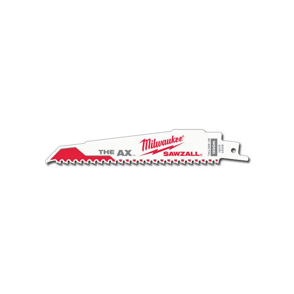 Lame de scie alternative Sawzall AX, 6'' X 5 TPI (emballage de 5) Drywall