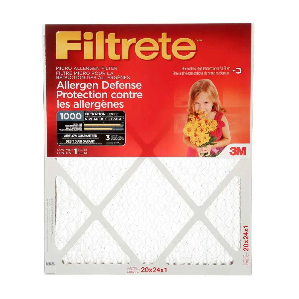 Micro Allergen Filter MPR 1,000 «Allergen Defense», 20'' x 24'' x 1''