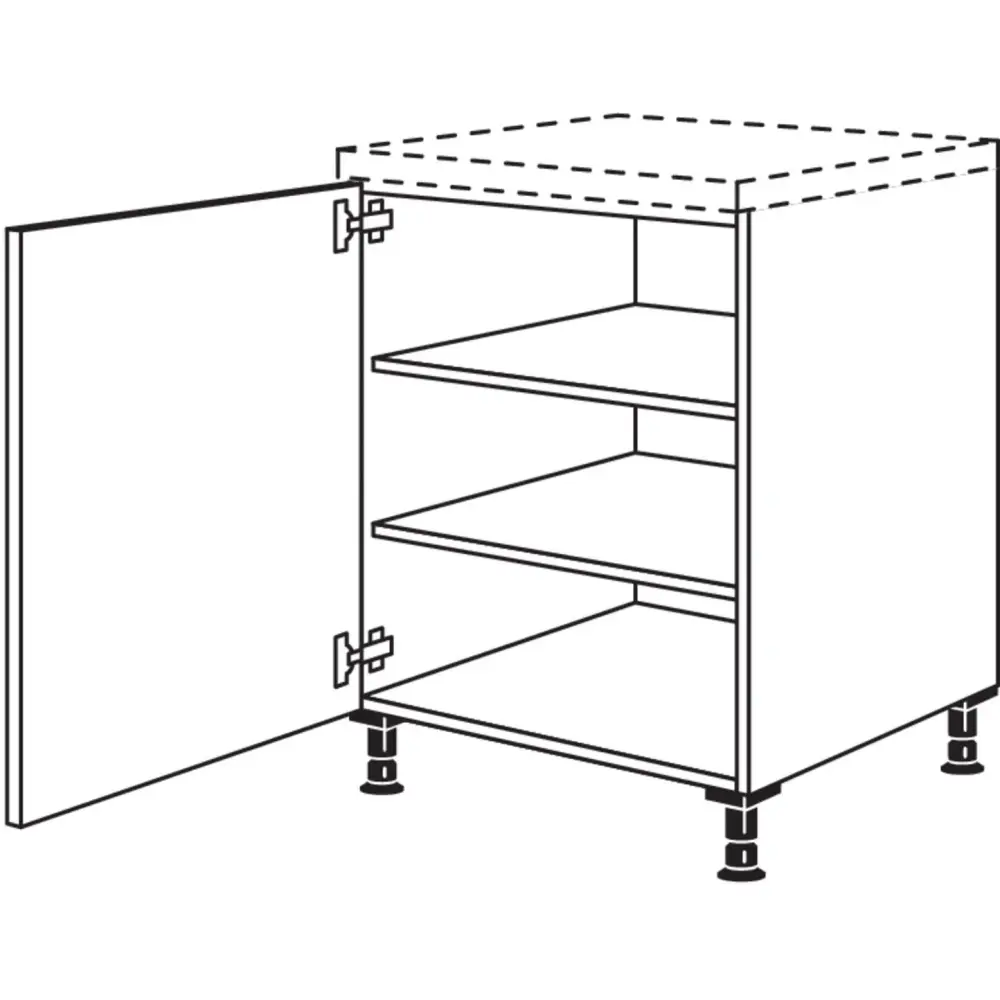 Security nobilia XL base cabinet UD60-X 60 cm