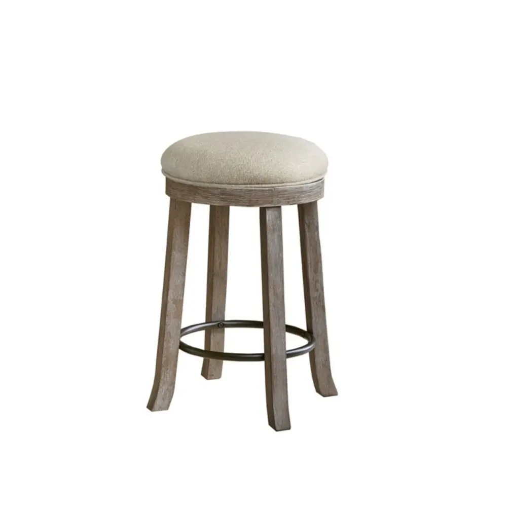 Spin Counter Stool - Cream / Reclaimed Gray