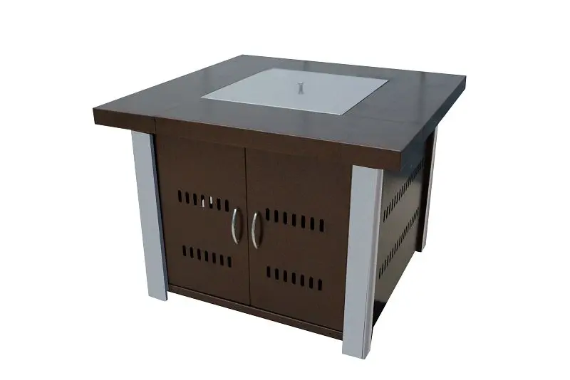 AZ High-Visibility Patio Heaters Outdoor Fire Pit Hammered Bronze and Stainless Steel, Wood, GS-F-PCSS AZ Patio Heaters