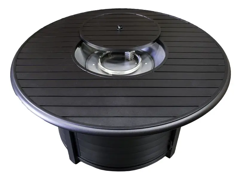 AZ Patio Heaters Outdoor Round AL Propane Fire Pit Onyx, F-1350-FPT