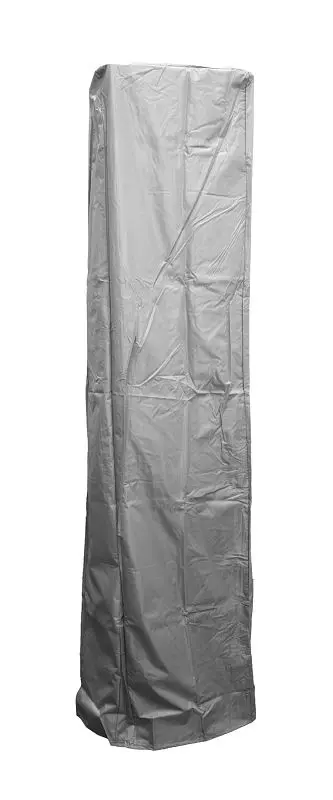 AZ Patio Heaters Square Glass Cartridge Patio Heater Cover Polished Silver, HVD-SGTCV-S