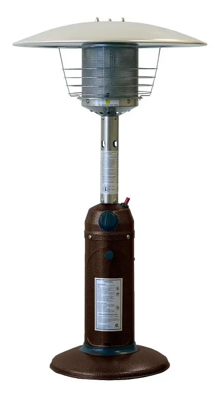 AZ Patio Heaters Table Top Patio Heater Dead Blow Hammered Bronze, HLDS032-CG