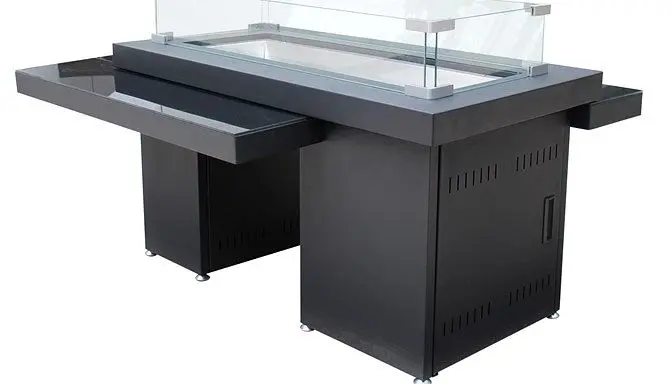 AZ Patio Heaters Two Tiered Fire pit Onyx Mocha, GSF-RFP