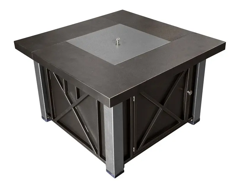 AZ Thick Patio Heaters Outdoor Fire Pit Hammered Bronze and Stainless Steel, GSF-DGHSS AZ Patio Heaters