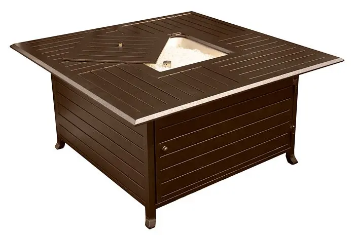 AZ Time-Tested Patio Heaters Outdoor Square Aluminum Fire Pit Hammered Bronze, F-1108-FPT AZ Patio Heaters