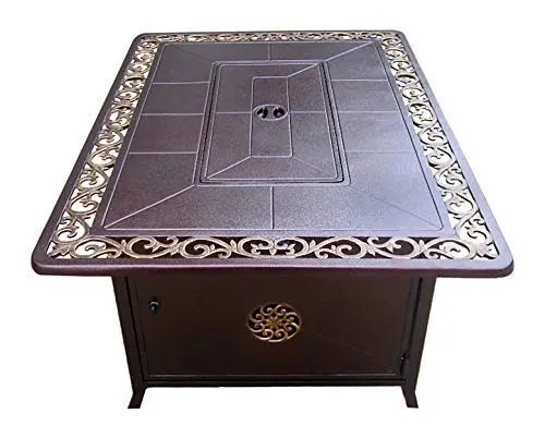 AZ Wide Patio Heaters Outdoor Propane Aluminum Fire Pit Scroll Design, FS-1212-T-10 AZ Patio Heaters