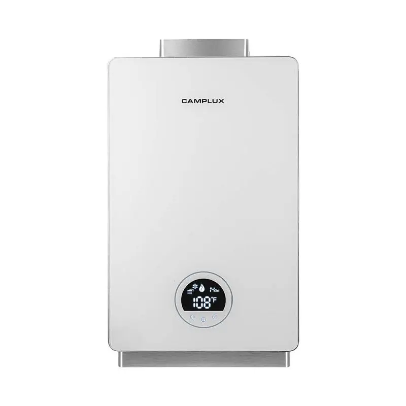 Camplux 12L LP High Threaded Capacity Indoor Tankless Water Heater, 3.18 GPM, White, CA318W-LP