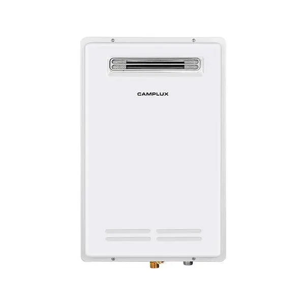 Camplux Fast-Acting Outdoor Tankless Natural Gas Water Heater, 5.28 GPM, White, WA528W-NG