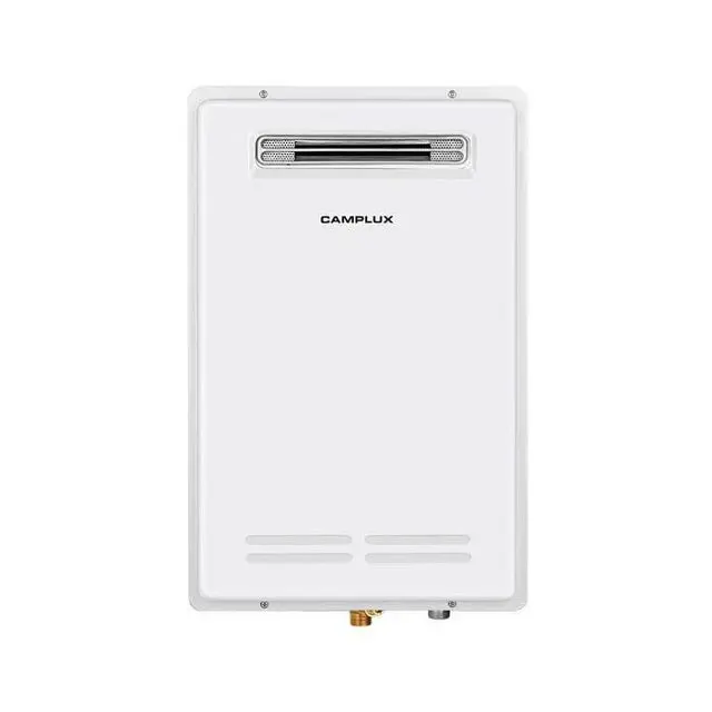 Camplux Outdoor Tankless LP Water Heater, 5.28 GPM, White, WA528W-LP