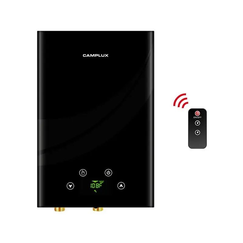 Camplux Rapid Electric Tankless Water Heater, 18kW at 240V, Black, TE18