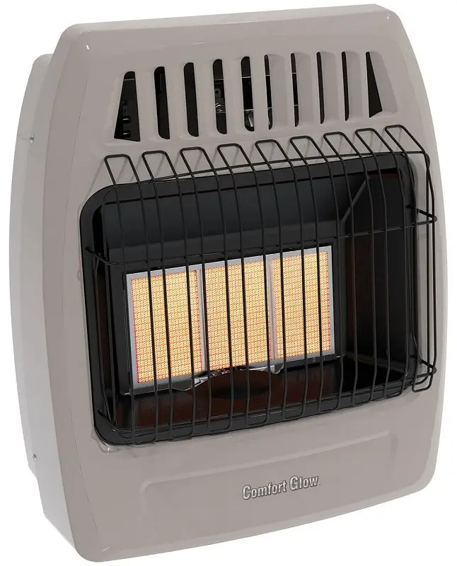 Ease Glow 3-Plaque Infrared Gas Wall Heater, 18,000 BTU, 750 sq-ft, Propane Gas (LP), KWP392 Comfort Glow