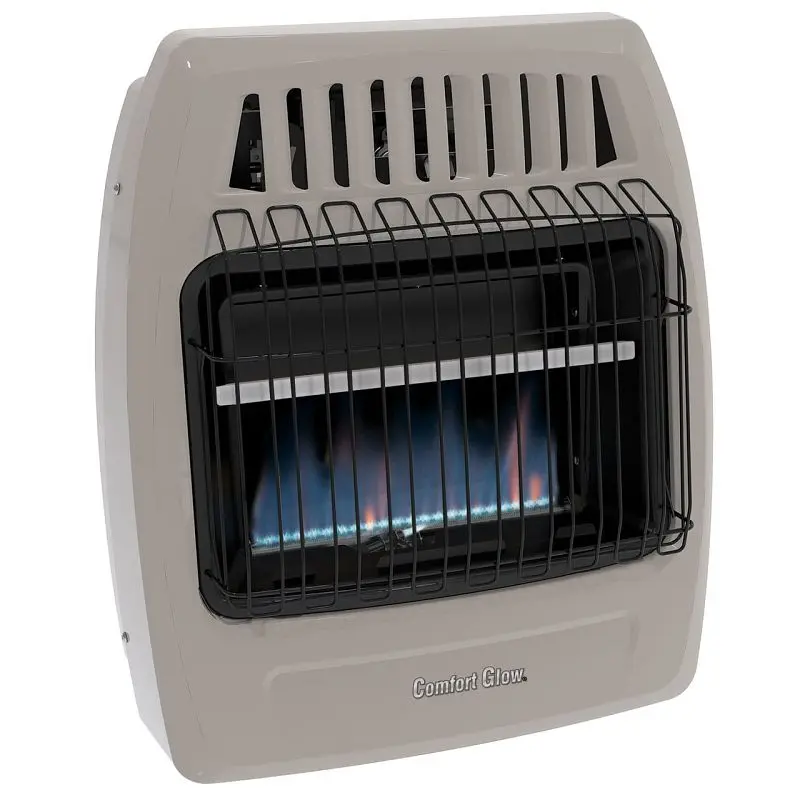 Ease Glow Ambient Flame Gas Wall Heater, 20,000 BTU, 800 sq-ft, LP/Unfinished Gas, CGS259 Comfort Glow